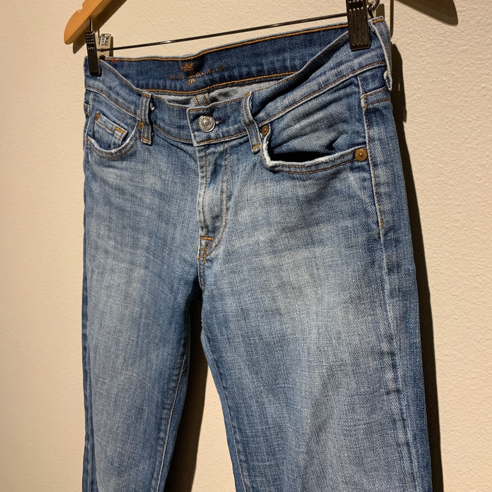 7 For All Mankind Long Bootcut Jean Size 28 - Picture 6 of 7